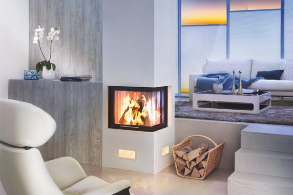 Über Eck Kaminarchitektur - Varia 2R 55h